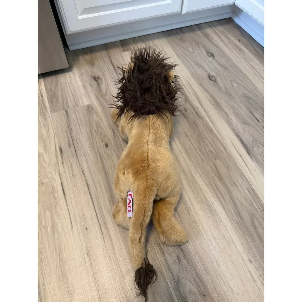 FAO Schwarz Toys R Us Realistic Natural Looking Lion Plush With Mane 20